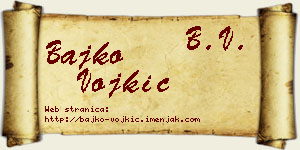 Bajko Vojkić vizit kartica